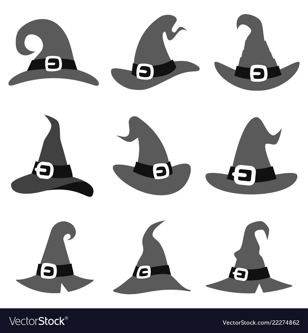 Detail Silhouette Witch Hat Clipart Nomer 21