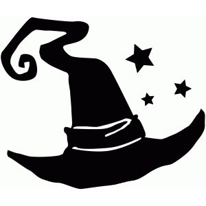 Detail Silhouette Witch Hat Clipart Nomer 4