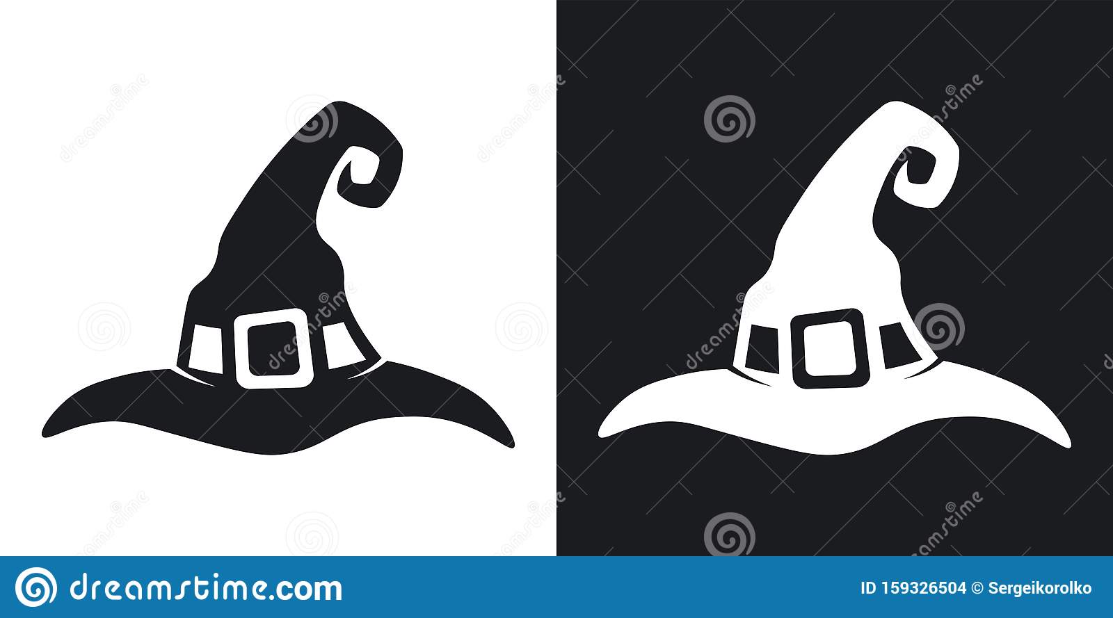 Detail Silhouette Witch Hat Clipart Nomer 24