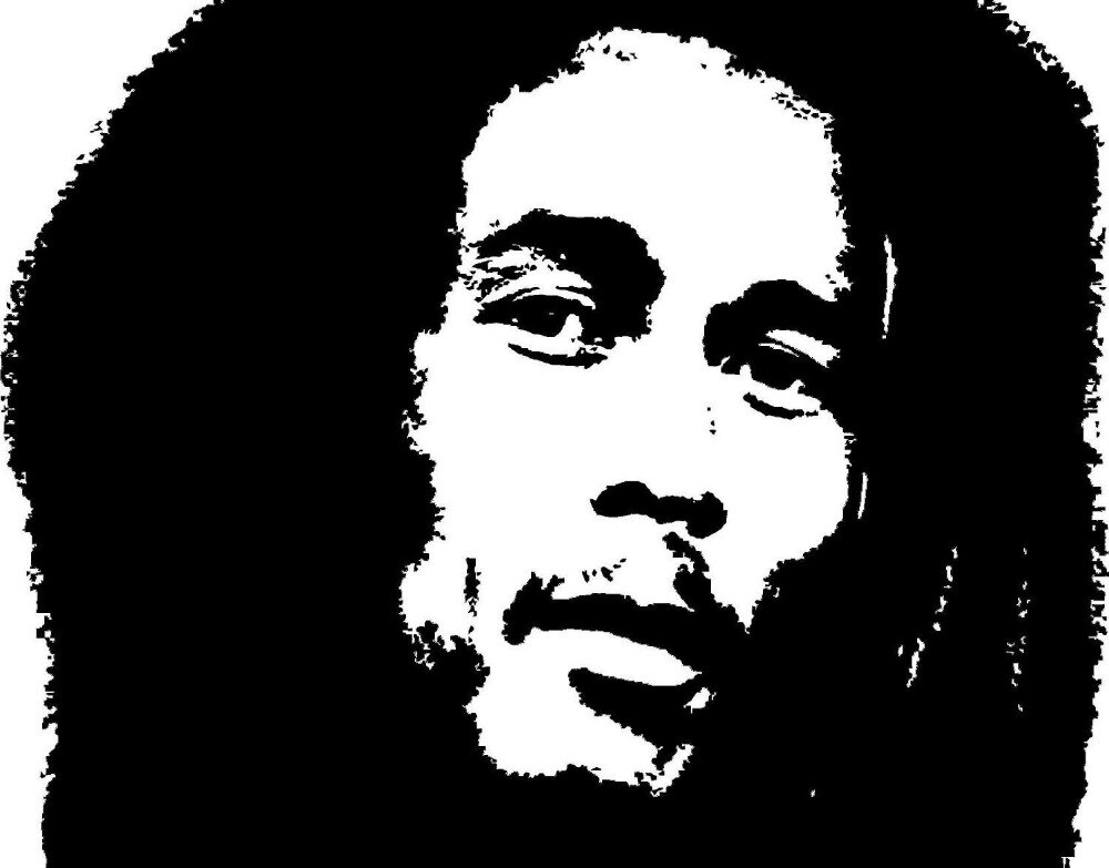 Detail Siluet Bob Marley Nomer 10