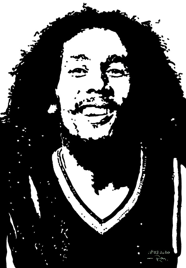 Detail Siluet Bob Marley Nomer 18