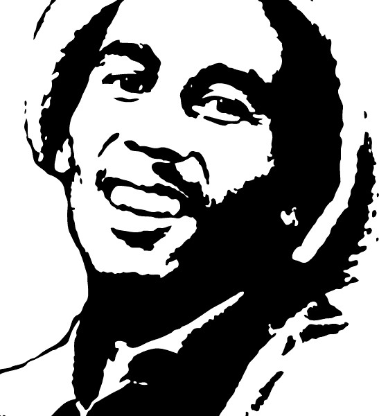 Detail Siluet Bob Marley Nomer 23