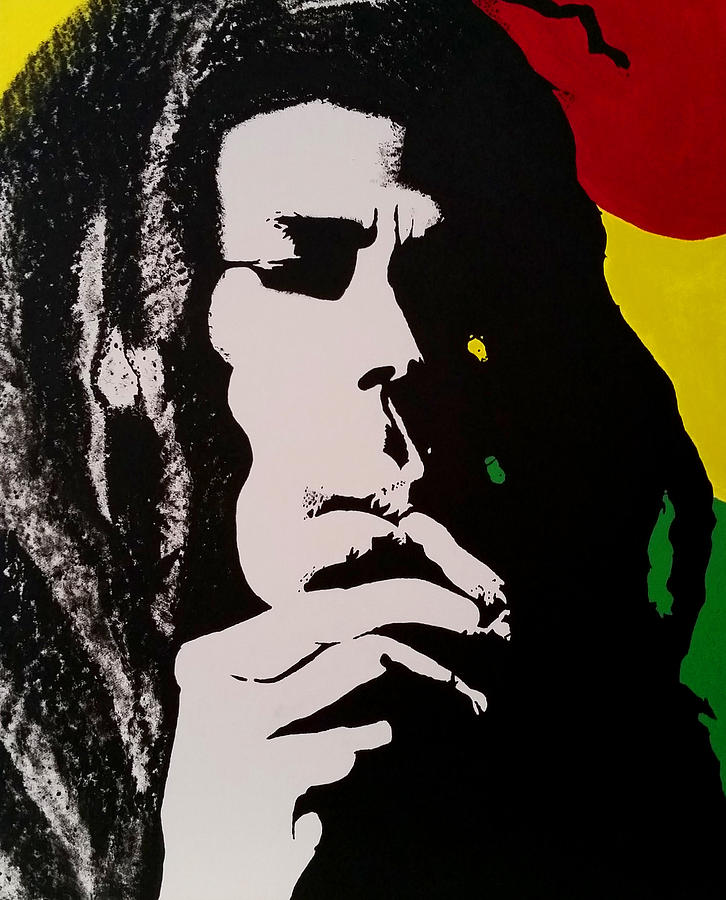 Detail Siluet Bob Marley Nomer 30