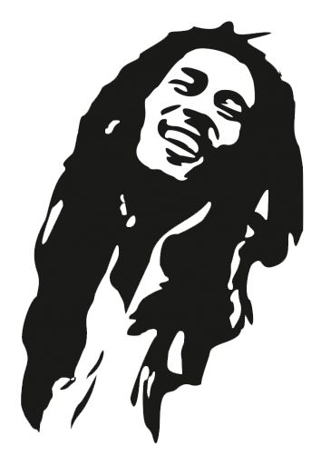 Detail Siluet Bob Marley Nomer 3