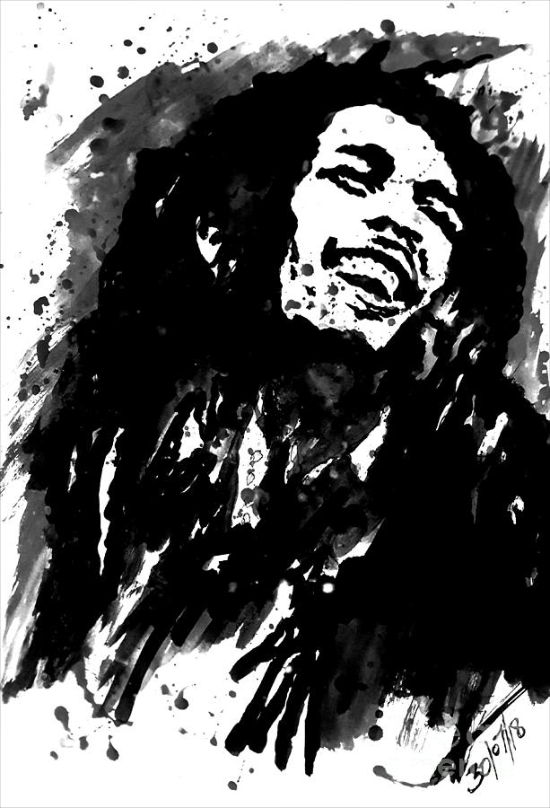 Detail Siluet Bob Marley Nomer 38