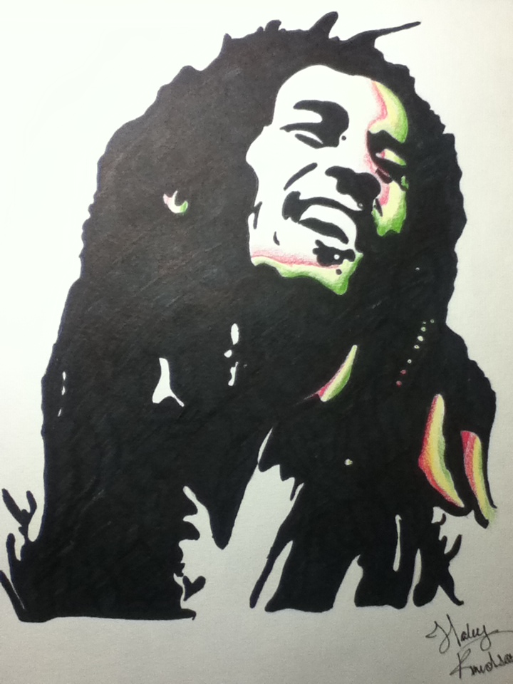 Detail Siluet Bob Marley Nomer 49