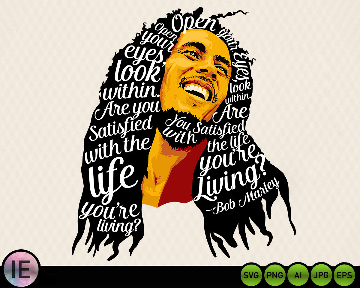 Detail Siluet Bob Marley Nomer 52