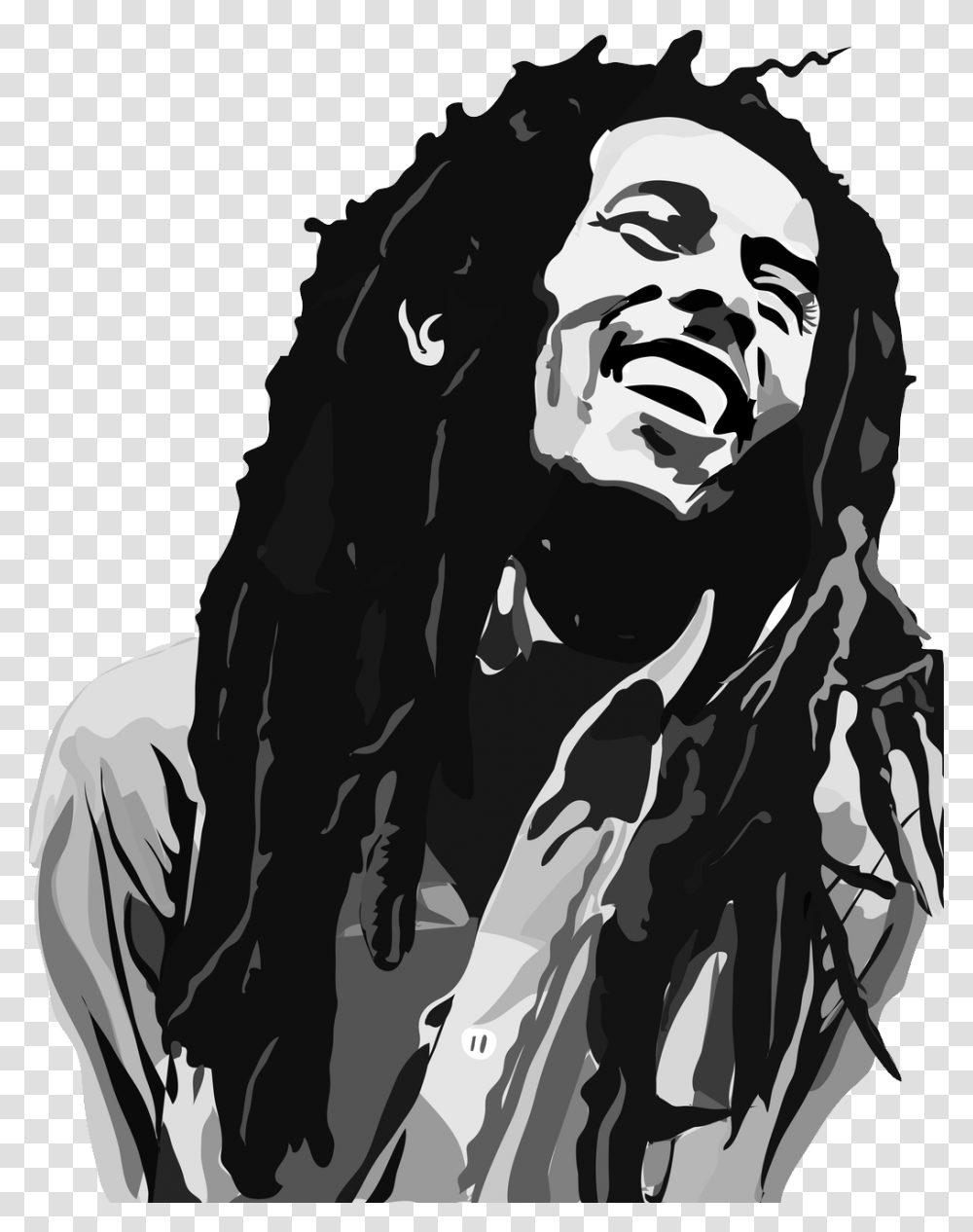 Detail Siluet Bob Marley Nomer 55