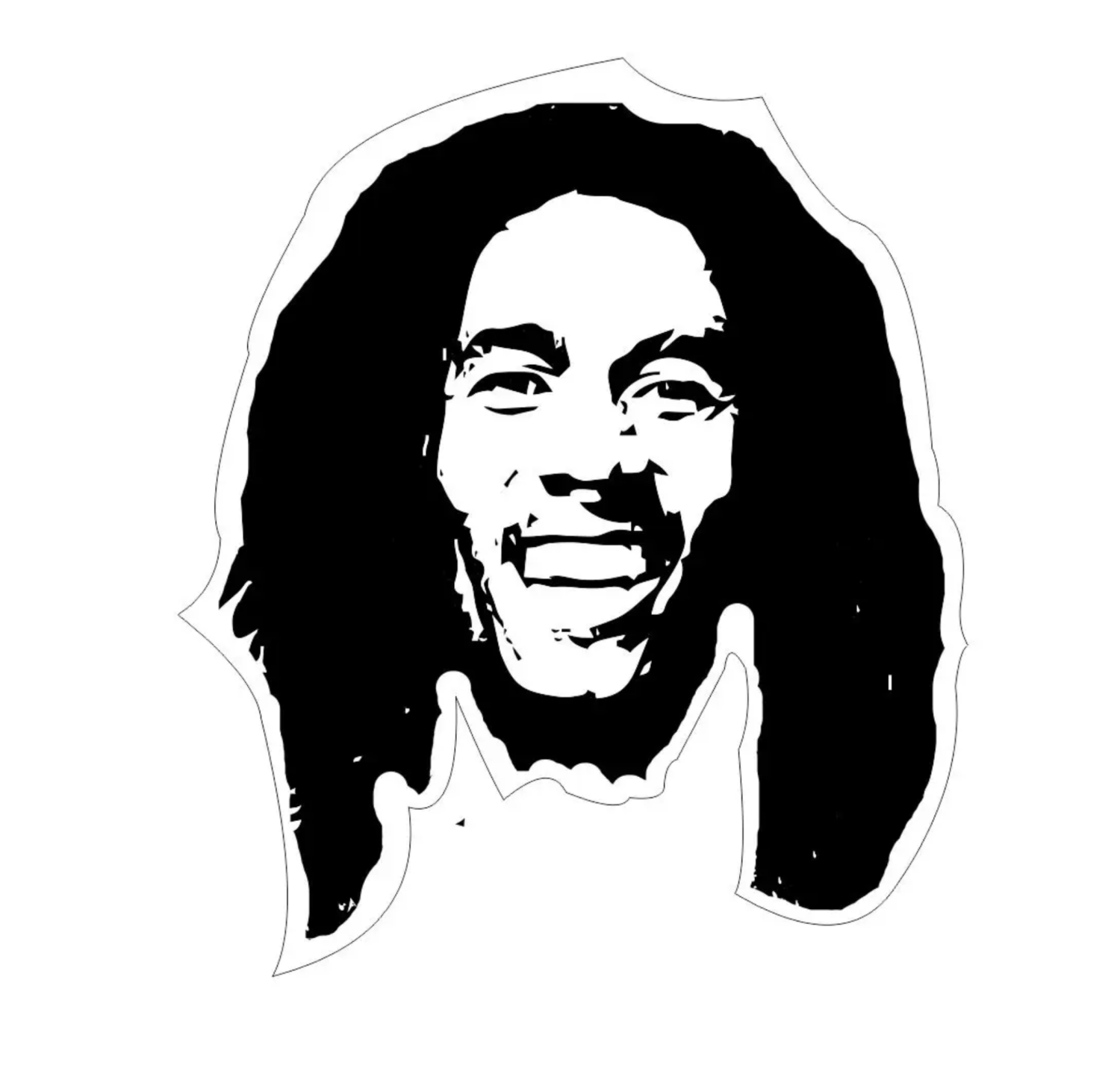 Detail Siluet Bob Marley Nomer 56