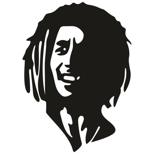 Detail Siluet Bob Marley Nomer 6