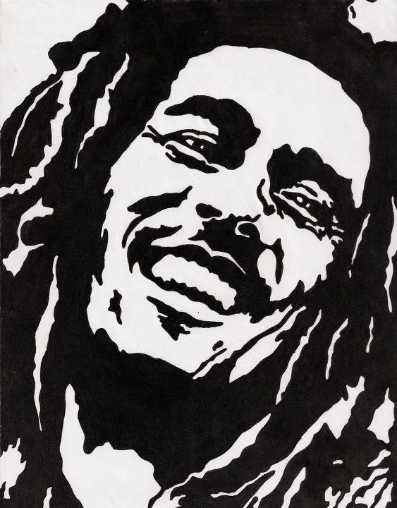 Detail Siluet Bob Marley Nomer 7