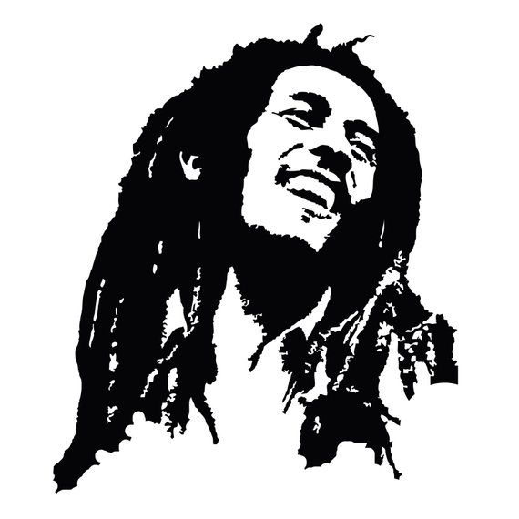 Detail Siluet Bob Marley Nomer 8
