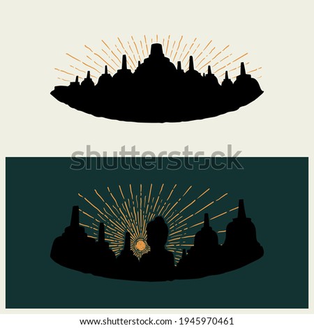 Detail Siluet Candi Borobudur Vector Nomer 58