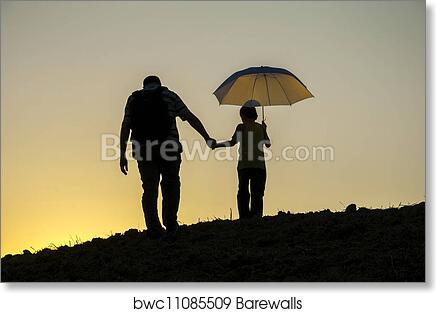 Detail Siluet Gambar Father Son In Rain Nomer 31