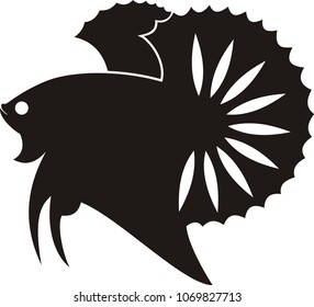 Detail Siluet Ikan Cupang Nomer 3