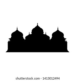 Detail Siluet Masjid Putih Nomer 13