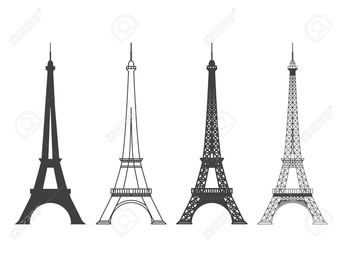 Detail Siluet Menara Eiffel Nomer 27