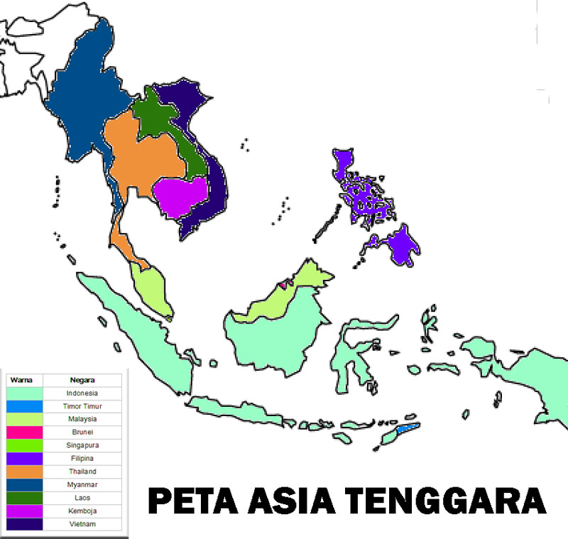 Detail Warna Peta Asia Tenggara Nomer 5
