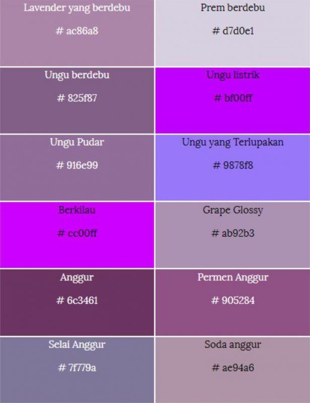 Warna Plum Muda - KibrisPDR