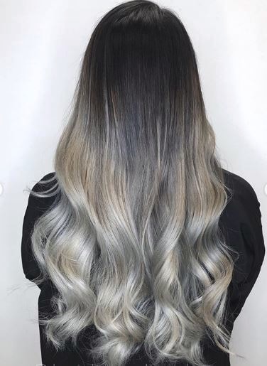 Detail Warna Rambut Ombre Silver Nomer 20