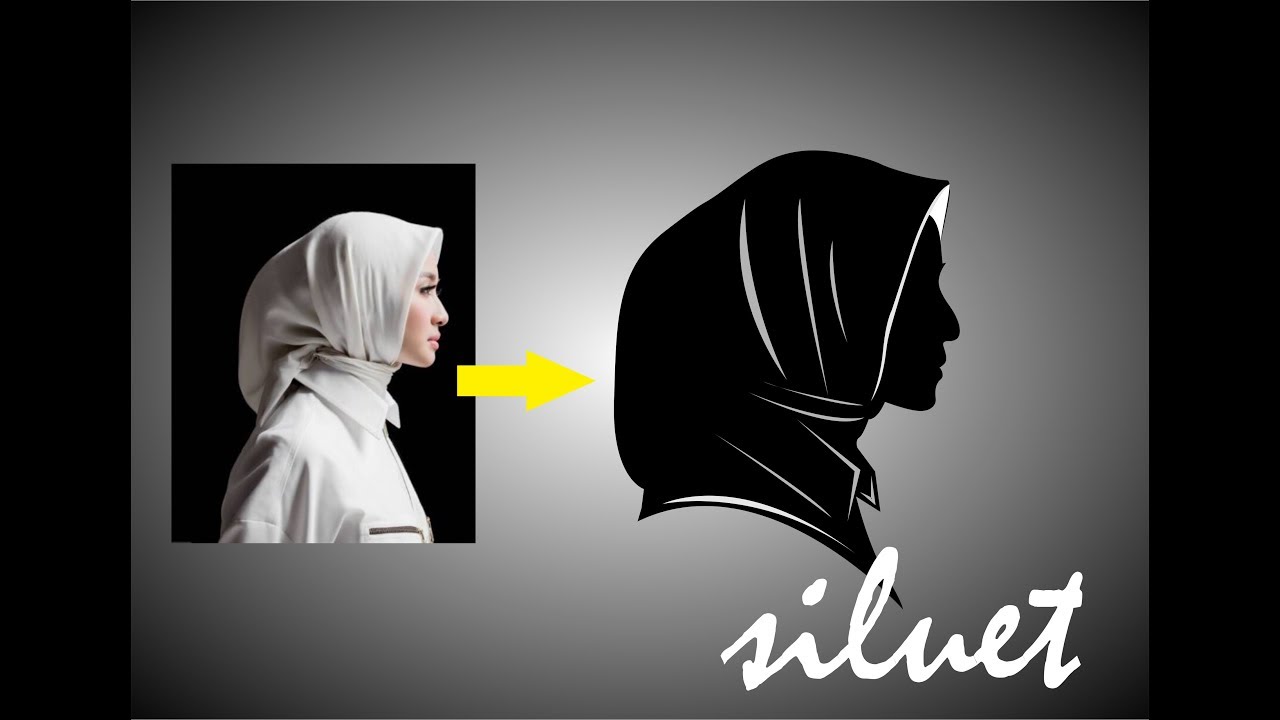 Detail Siluet Wanita Berhijab Nomer 2