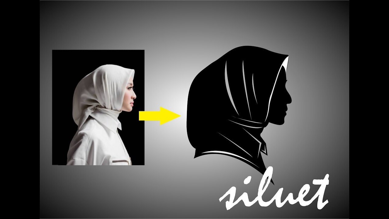 Detail Siluet Wanita Berhijab Syar I Nomer 10