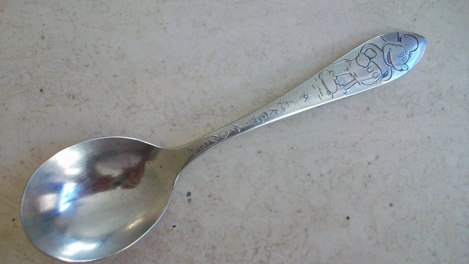 Detail Silver Mickey Mouse Spoon Nomer 3