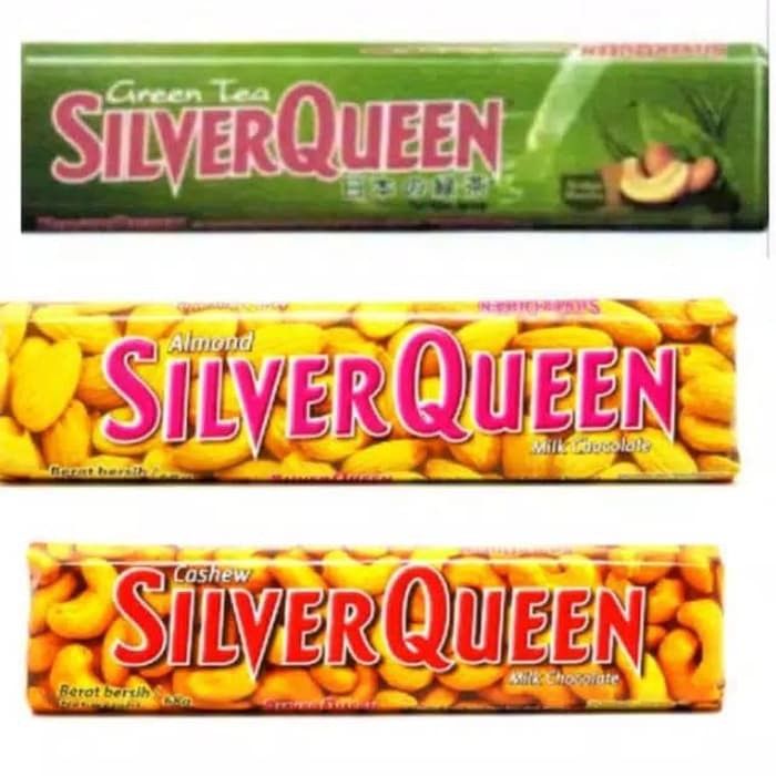 Silverqueen Chunky Mini Gambar Lagie Almond Greentea - KibrisPDR