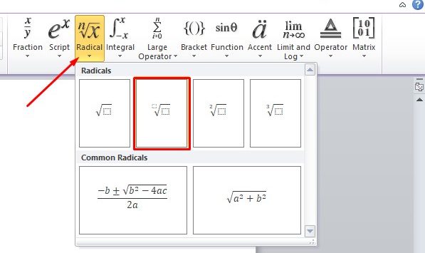 Detail Simbol Akar Pangkat Nomer 13