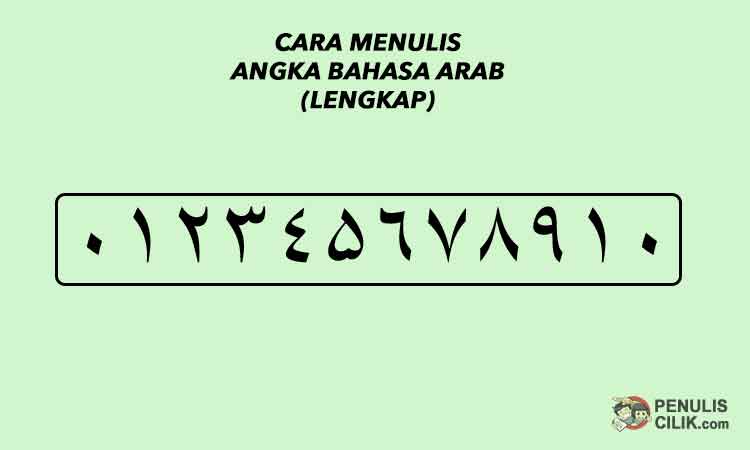 Detail Simbol Angka Arab Nomer 6