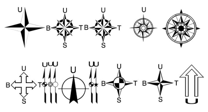 Detail Simbol Arah Utara Nomer 17