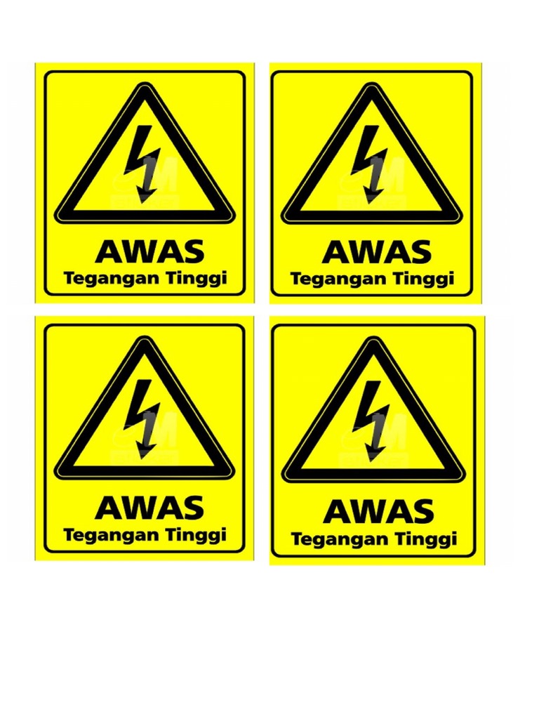 Detail Simbol Awas Tegangan Tinggi Nomer 13