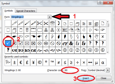 Detail Simbol Checklist Di Word Nomer 5