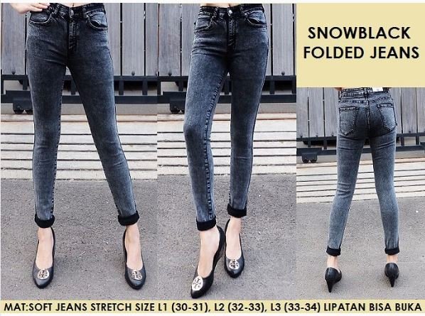 Detail Warna Snow Black Jeans Nomer 38