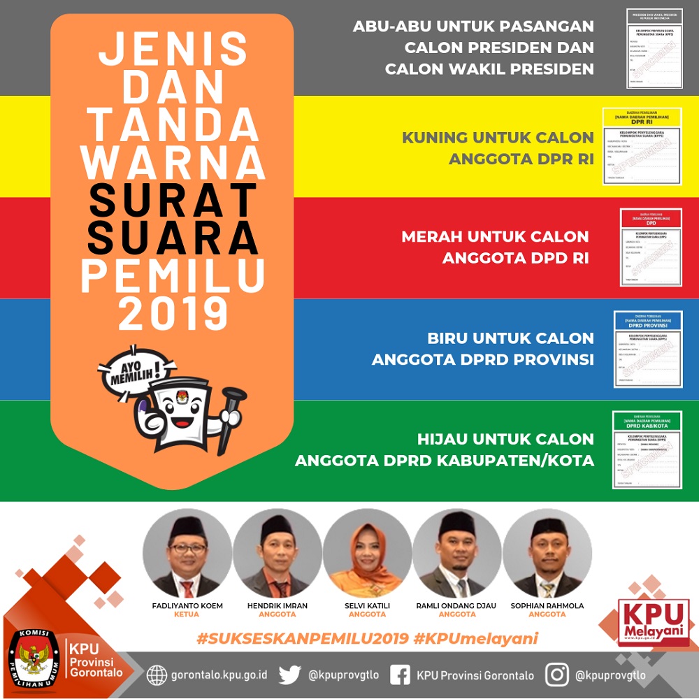 Detail Warna Surat Suara Pemilu 2019 Kpu Nomer 38