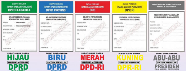 Detail Warna Surat Suara Pemilu 2019 Kpu Nomer 39