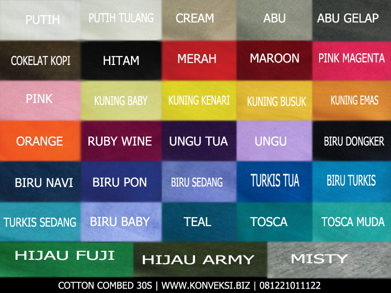 Detail Warna Warna Kain Nomer 48