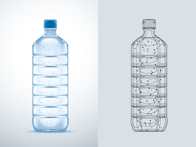 Detail Water Bottle Vector Png Nomer 19