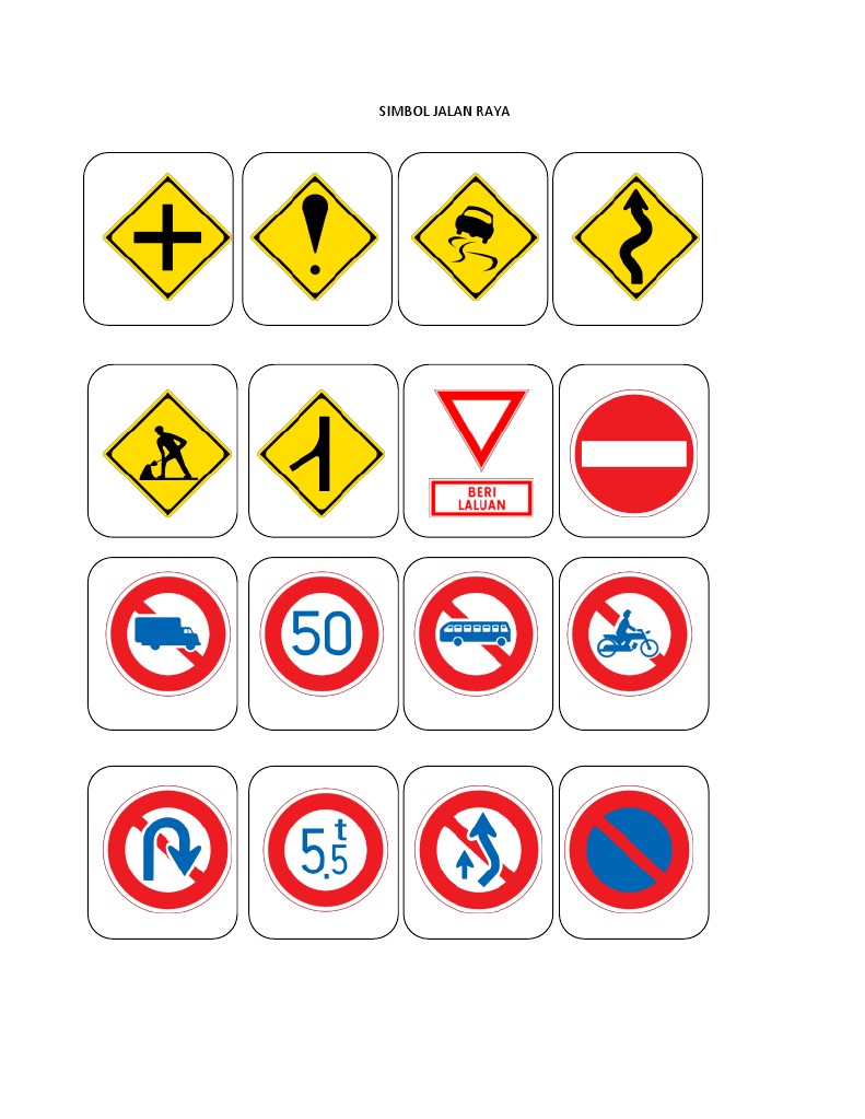 Detail Simbol Jalan Raya Nomer 6