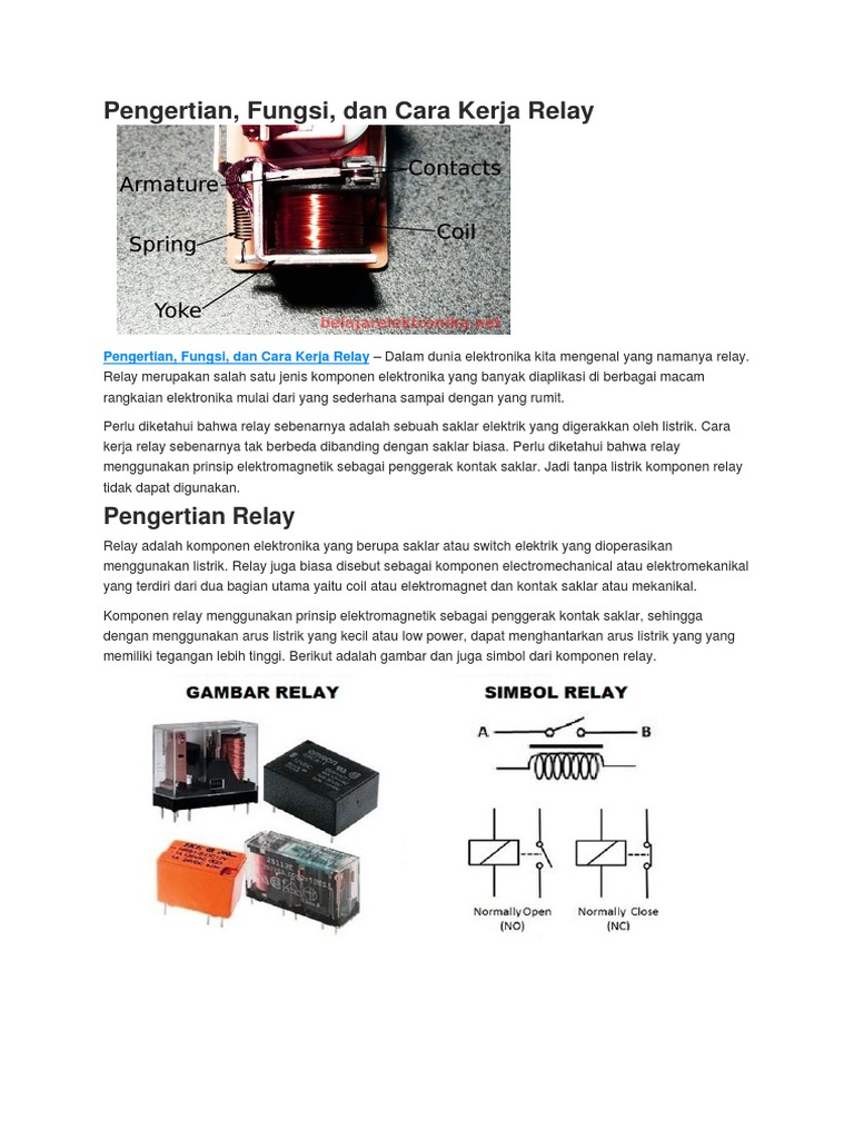 Detail Simbol Komponen Relay Nomer 42