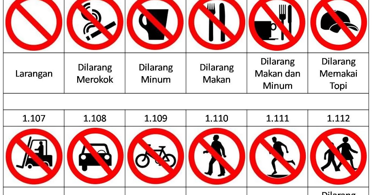 Detail Simbol Simbol Larangan Lengkap Nomer 10