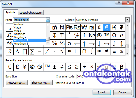 Detail Simbol Telepon Word Nomer 6