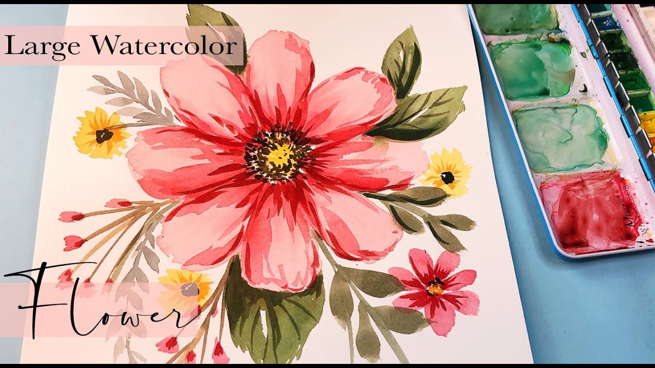 Detail Watercolor Flower Nomer 31