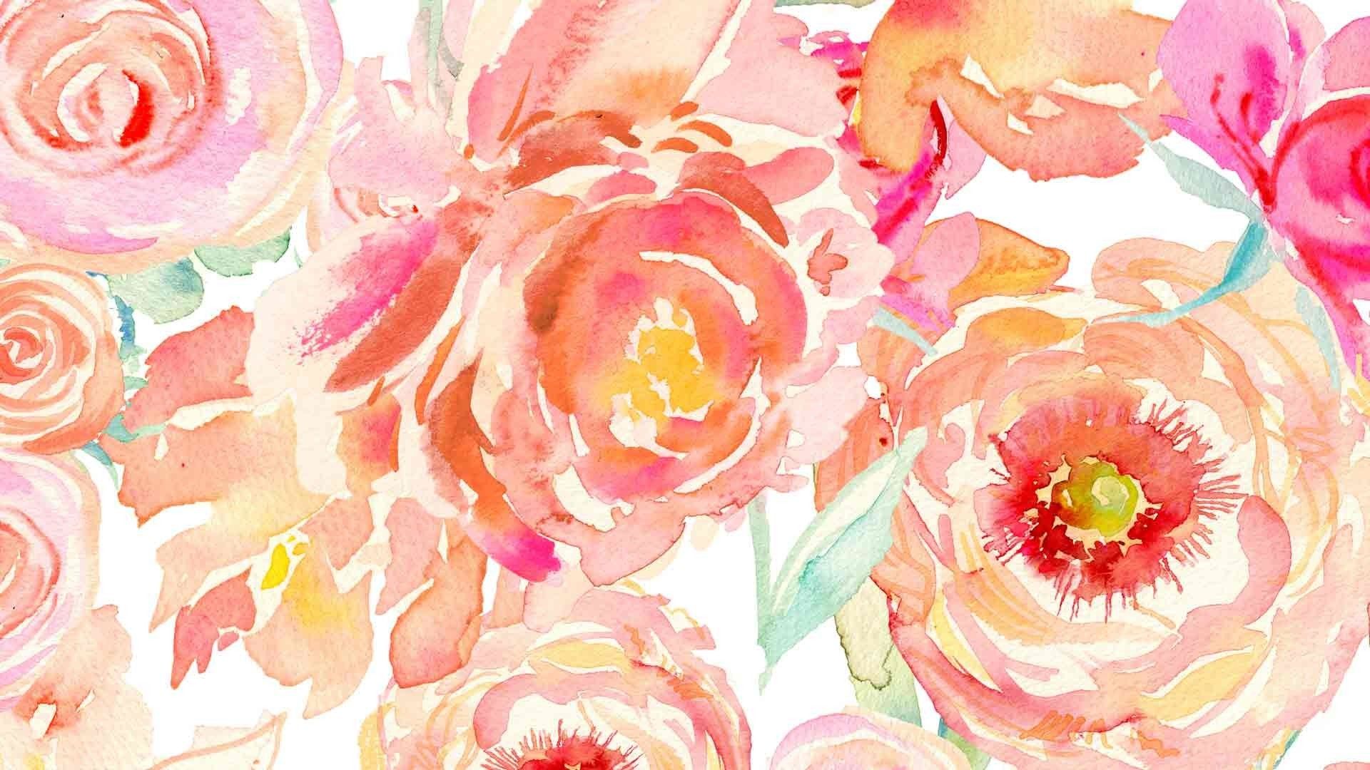 Detail Watercolor Flower Background Nomer 29