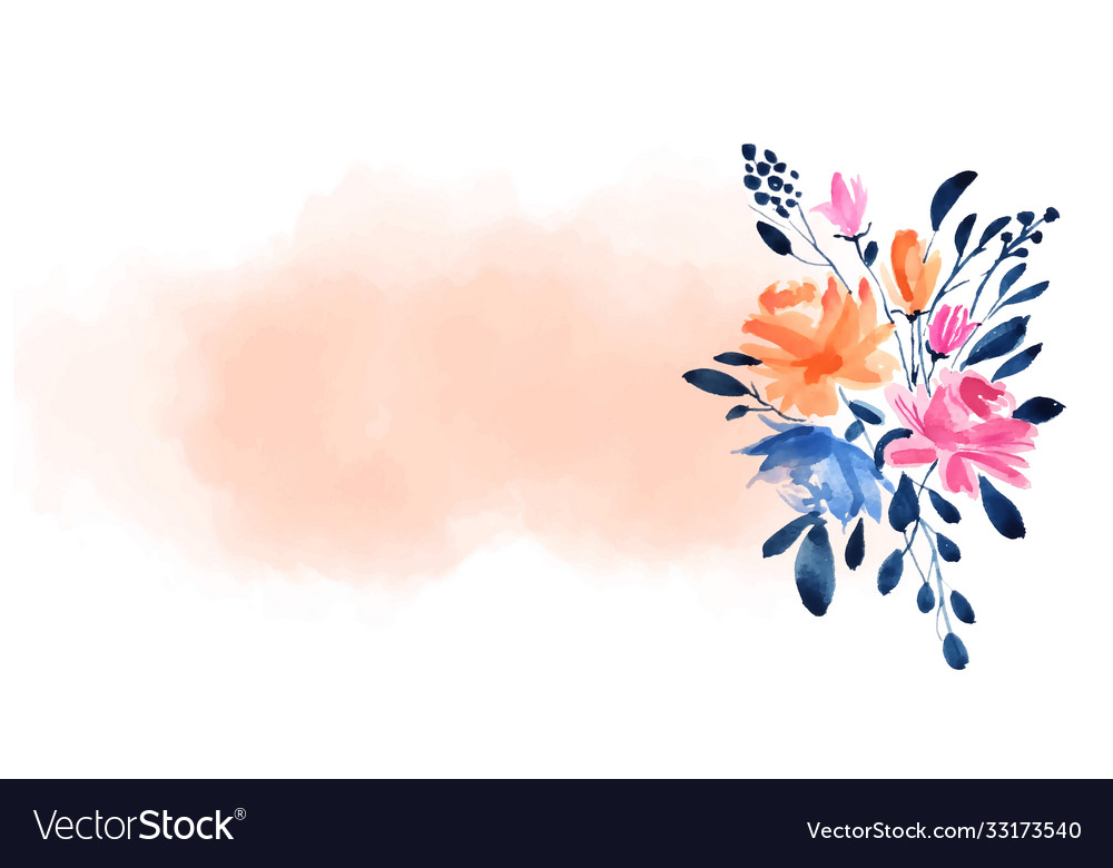 Detail Watercolor Flower Background Nomer 31