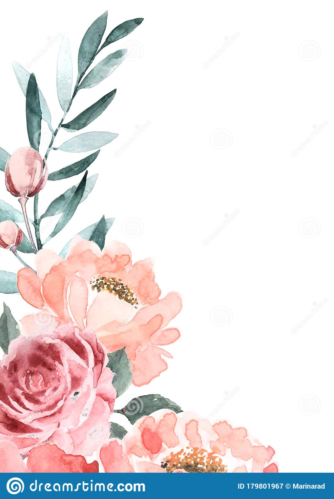 Detail Watercolor Flower Background Nomer 5