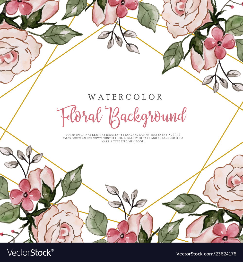 Detail Watercolor Flower Background Nomer 53