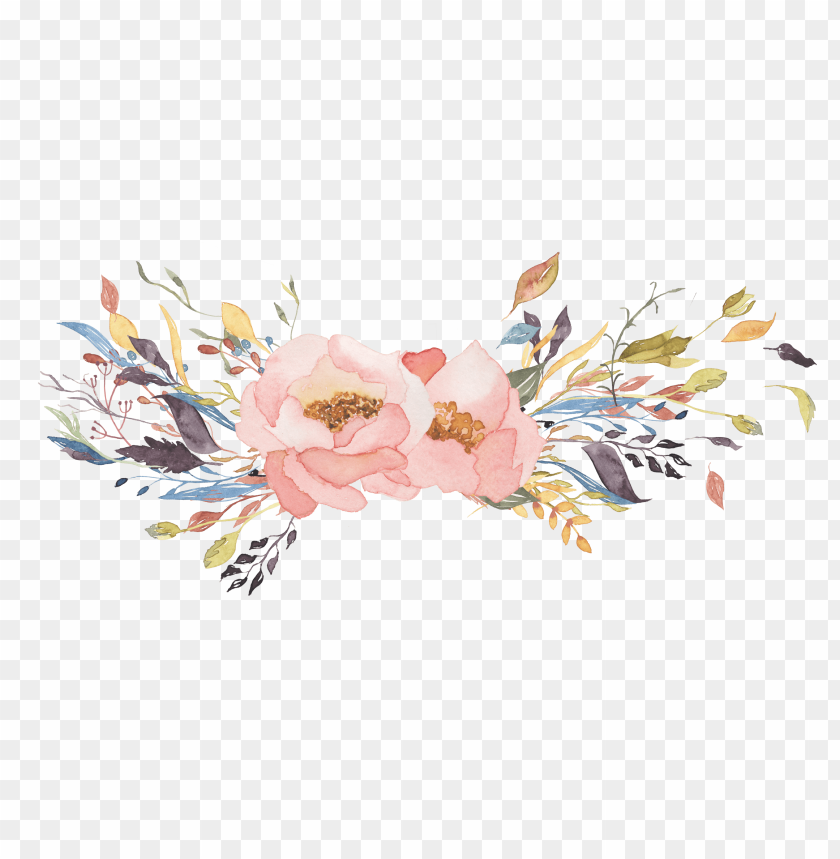 Detail Watercolor Flower Background Png Nomer 14