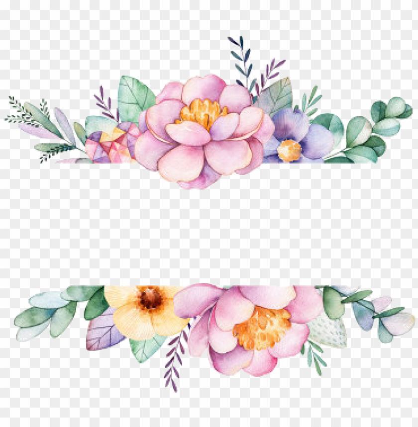 Detail Watercolor Flower Background Png Nomer 17