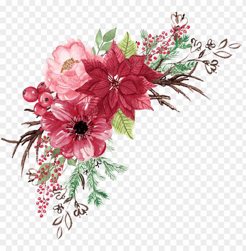 Detail Watercolor Flower Background Png Nomer 26